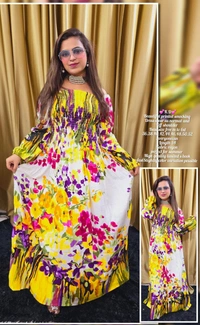 KD18 5293 Beautiful Dress  - yello, XXL-44