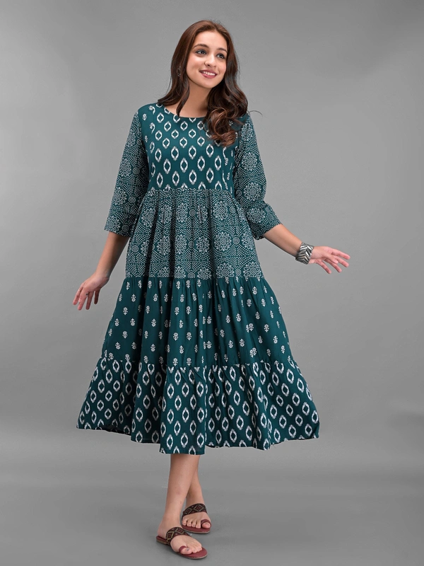 NSJ 5306 Long Frock  - Pine Green, M-38