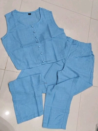 SF2 5318 Cotton Co Ord Se - Light Blue, M-38