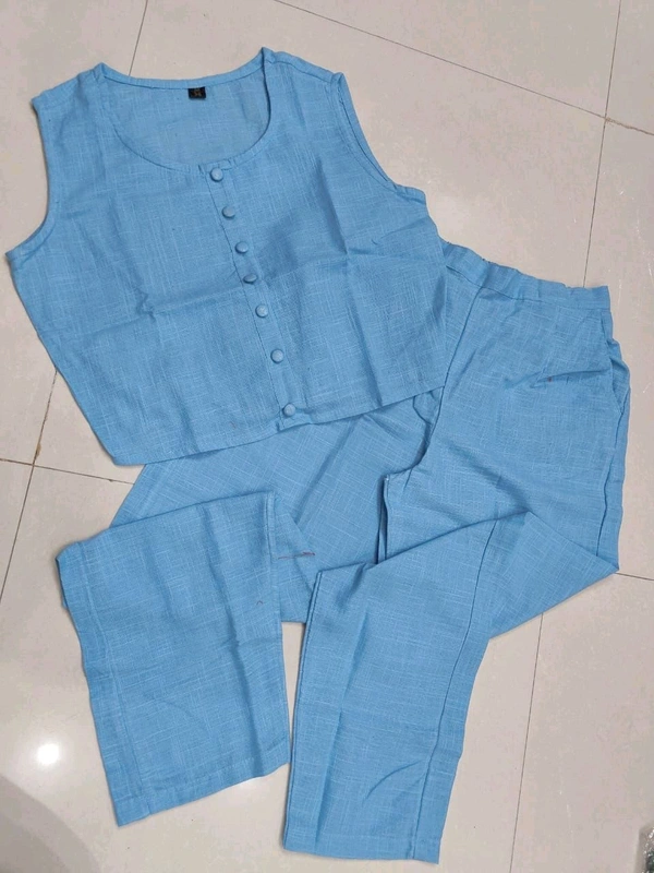 SF2 5318 Cotton Co Ord Se - Light Blue, M-38
