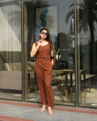 SF2 5318 Cotton Co Ord Se - Brown, L-40