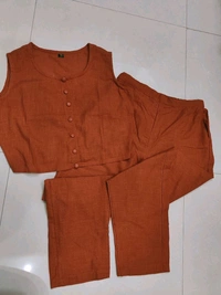 SF2 5318 Cotton Co Ord Se - Brown, XL-42