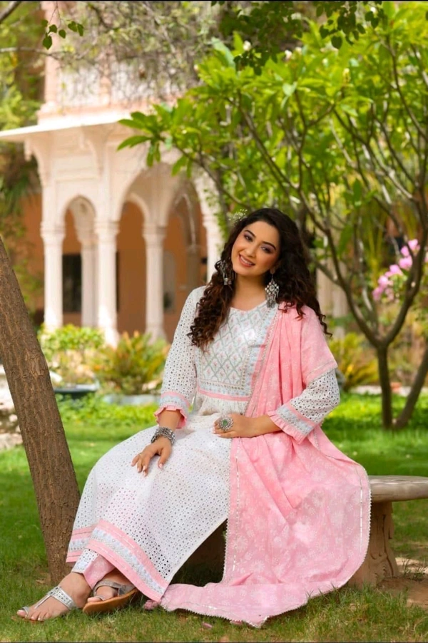 SF3 5036 Soft cotton nyra cut kurti pant Duptta - M-38