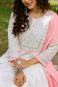 SF3 5036 Soft cotton nyra cut kurti pant Duptta - M-38
