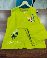 KD18-FV2 5304 Beautiful CORD SET  - Parrot Green, M-38