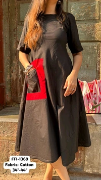 SF2 5045  Black Color  bold is beautiful stunning  dress and pocket  - XL-42