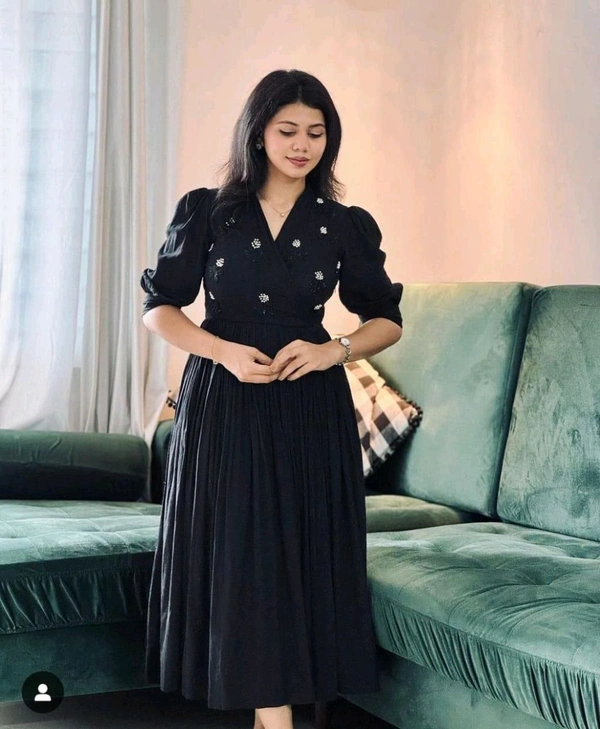 KDJ 5049 New cotton Party Wear Gown Hand work - XL-42