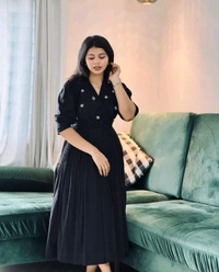 KDJ 5049 New cotton Party Wear Gown Hand work - 2XL-44