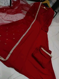 SF3 5051 *New kurti pant duppta  reyon Kurti Net dupatta  sequence embroidery - M-38
