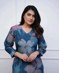 KDJ 5054 pure muslin premium qualities- Kurti With Pant     - 3XL-46