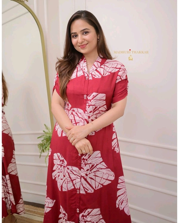 SF2 5059 *Premium cotton printed fir flair dress   - 2XL-44
