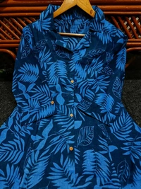 SF2 5061 beautiful  cotton printed fir flair dresses  your daily casual  for work  cotton Light Blue Colour    - L-40