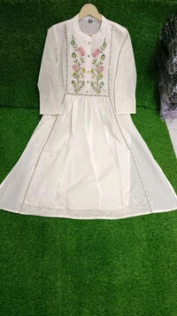 SF2 5366 Cotton embroidered kurta with pants and dupatta - M-38