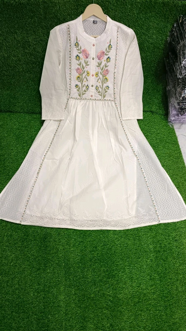 SF2 5366 Cotton embroidered kurta with pants and dupatta - M-38