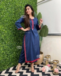 SF2 5368  Kurta pant set with real mirror work* - 3XL-46