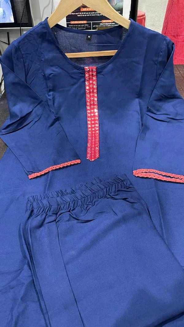 SF2 5368  Kurta pant set with real mirror work* - 3XL-46