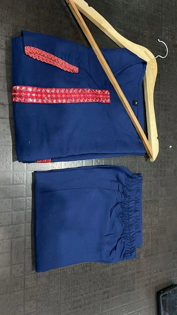 SF2 5368  Kurta pant set with real mirror work* - 3XL-46