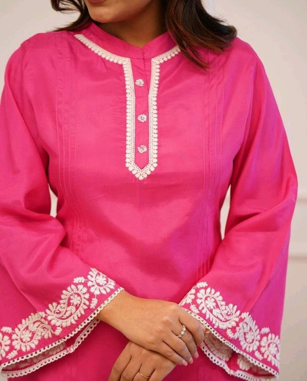 SF2 5360 ,NEW design  Reyon cord- set With printex work and embroidery work✨Pure Reyon kurta with embroidery Pant  - M-38