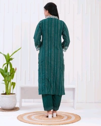KDJ 5362  new Kadhi Kurta duptta with pant set - Blue Stone, M-38