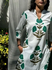 SF2 5364 🌹 *NEW  Beautiful *cotton co-ords sets, stylish beautiful  print  Side Pocket   - L-40, Japanese Laurel