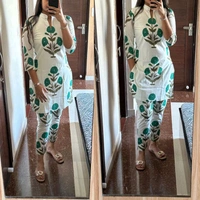 SF2 5364 🌹 *NEW  Beautiful *cotton co-ords sets, stylish beautiful  print  Side Pocket   - L-40, Japanese Laurel