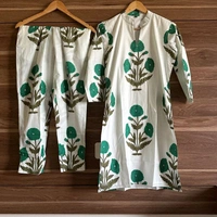 SF2 5364 🌹 *NEW  Beautiful *cotton co-ords sets, stylish beautiful  print  Side Pocket   - XL-42, Japanese Laurel