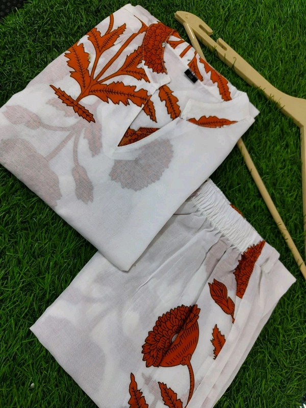 SF2 5364 🌹 *NEW  Beautiful *cotton co-ords sets, stylish beautiful  print  Side Pocket   - M-38, Brown