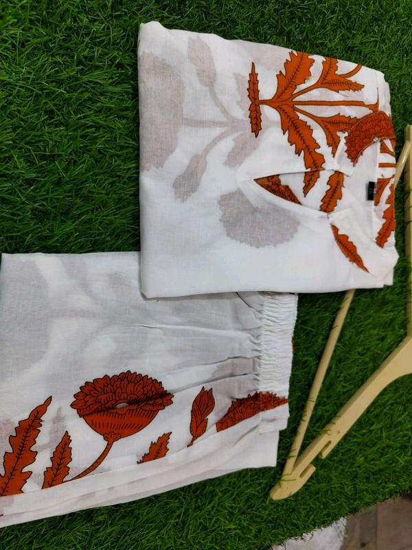 SF2 5364 🌹 *NEW  Beautiful *cotton co-ords sets, stylish beautiful  print  Side Pocket   - L-40, Brown