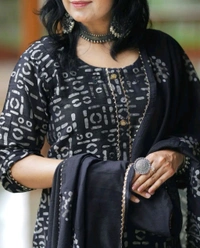 KF3 5367  Heavy Reyon and Heavy  Gotta  wark  Kurti with Pant Dupatta  - L-40