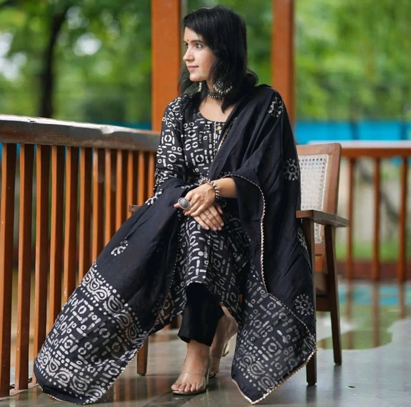 KF3 5367  Heavy Reyon and Heavy  Gotta  wark  Kurti with Pant Dupatta  - L-40