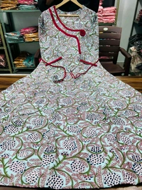 SF2 5368 *News Beautiful Reyon  printed Gown dress  - XL-42
