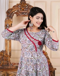SF2 5368 *News Beautiful Reyon  printed Gown dress  - 3XL-46
