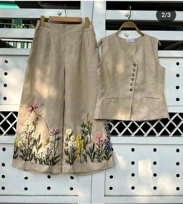 KD18 5371 Trending Beautiful Cotton  Cord Set - Gold, 2XL-44