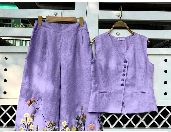 KD18 5371 Trending Beautiful Cotton  Cord Set - Mauve, XL-42