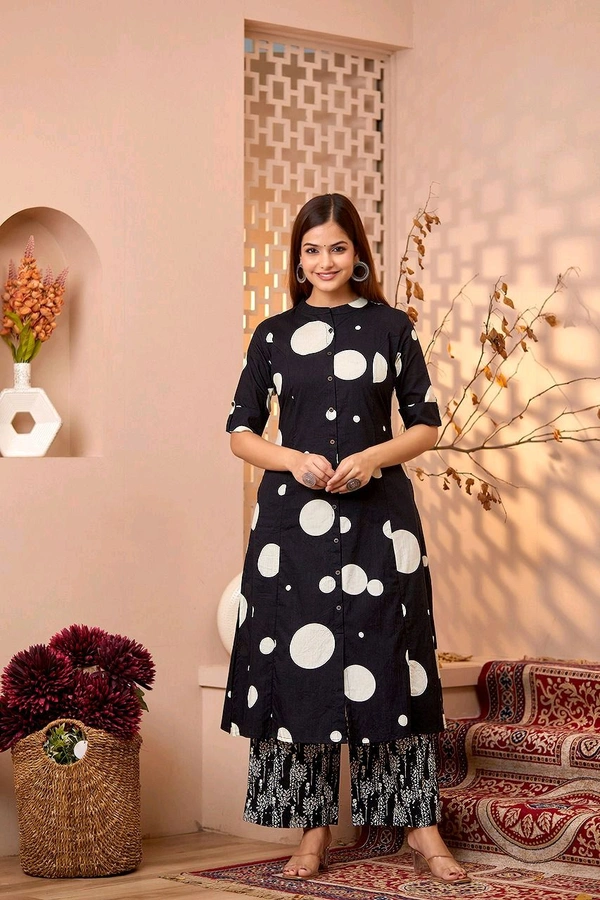 SF2 5377 New launch cotton  Designer Co-erd set in *Aline kurti pattern paired with Ankle length pant - XL-42