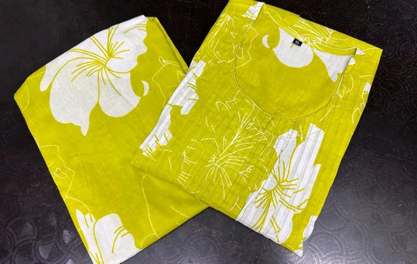 SF4 5394  Beautiful Cottan  kurti pent Design for Gorgeous   - Yellow, XL-42