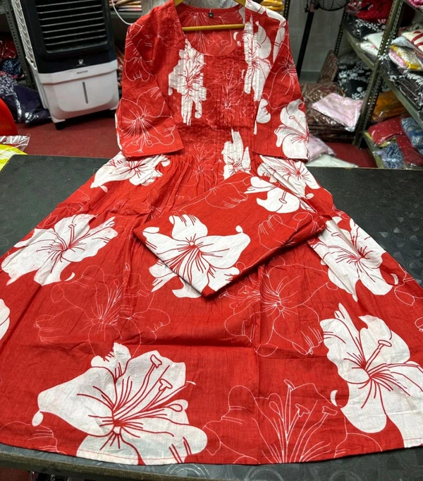 SF4 5394  Beautiful Cottan  kurti pent Design for Gorgeous   - Red, M-38
