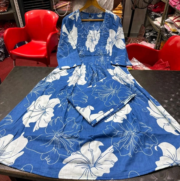 SF4 5394  Beautiful Cottan  kurti pent Design for Gorgeous   - Blue, M-38