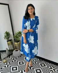 SF4 5394  Beautiful Cottan  kurti pent Design for Gorgeous   - Blue, L-40