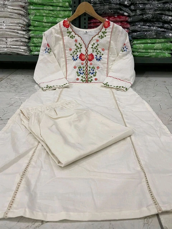 SF2 5396  NEW COTTON  KURTA SET  hand*Work: Embroidery and Aari work* - 2XL-44