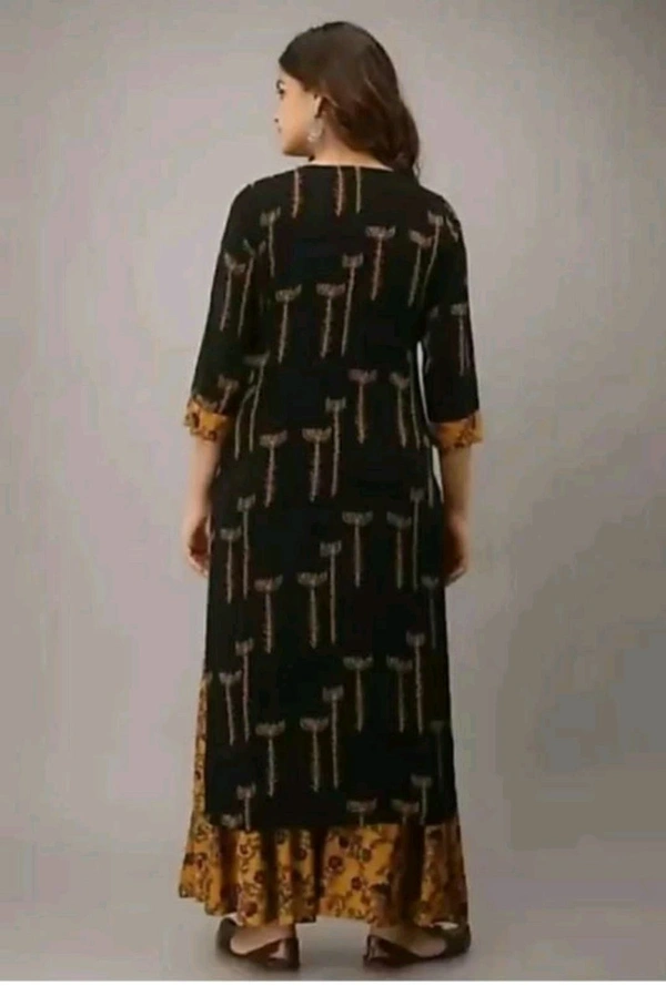 SF2 5399 Reyon  print kurti with sharara set. - XL-42