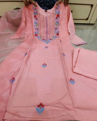 SF3 5402  designers. Wear  Beautiful Heavy Chanderi Silk  designer wear kurti pant and duppta  with embroidery work   - XL-42