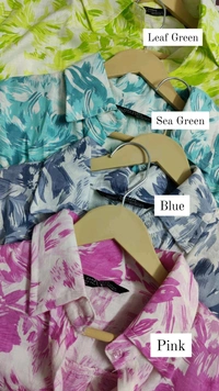 KD18 5407 VERY PRETT  COTTON PRINTED CORD SET - Blue, L-40