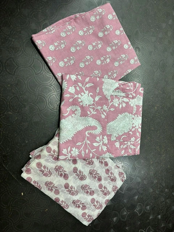 SF2 5431 Beautiful  cotton kurti+pant +duptta - M-38