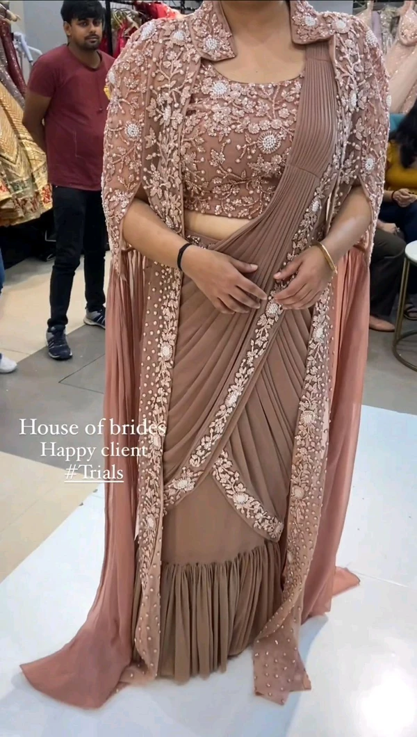 DSS 5436 ❤️‍🔥 *Reday to wear Lehengha  saree Foux Gorgette Micro Work