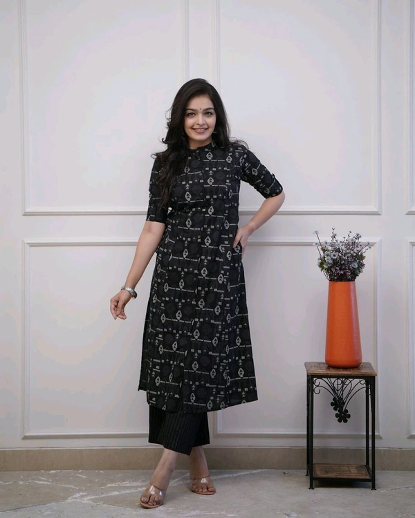 SF2 5437 Cotton 2Pcs Set (Kurti with plazo ) with beautiful shade and prints  - 2XL-44