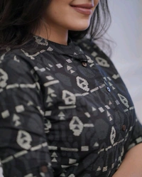 SF2 5437 Cotton 2Pcs Set (Kurti with plazo ) with beautiful shade and prints  - 2XL-44
