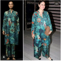 SF3 5447  Beautiful kurti pent  Design for Gorgeous ladies Muslin kurti pent set digital print - M-38