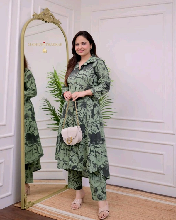 SF2 5448  RAYON Kurti Pant Beautiful Print  - 3XL-46
