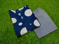 SF2 5449 Premium  cotton kurti Pent set  designer Co-erd set in Aline pattern   - Blue, M-38